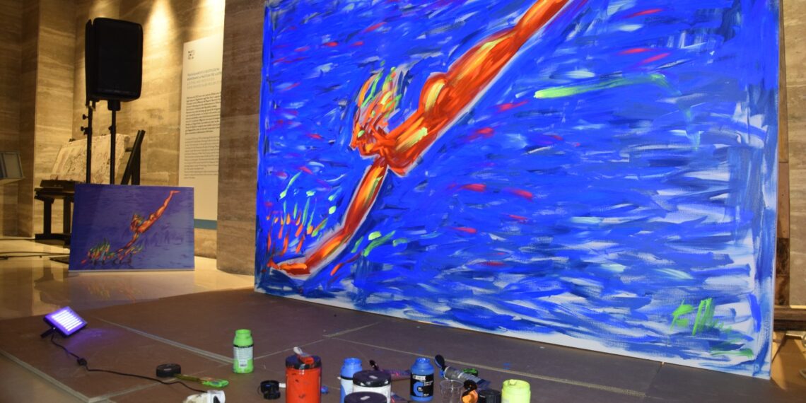 Al Museo di Paestum Mangone reinterpreta la Tomba del Tuffatore